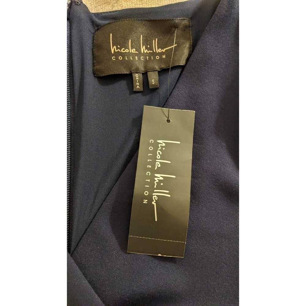 Nicole Miller Navy Blue Ponte Mini Dress NWT, Small - Picture 11 of 13